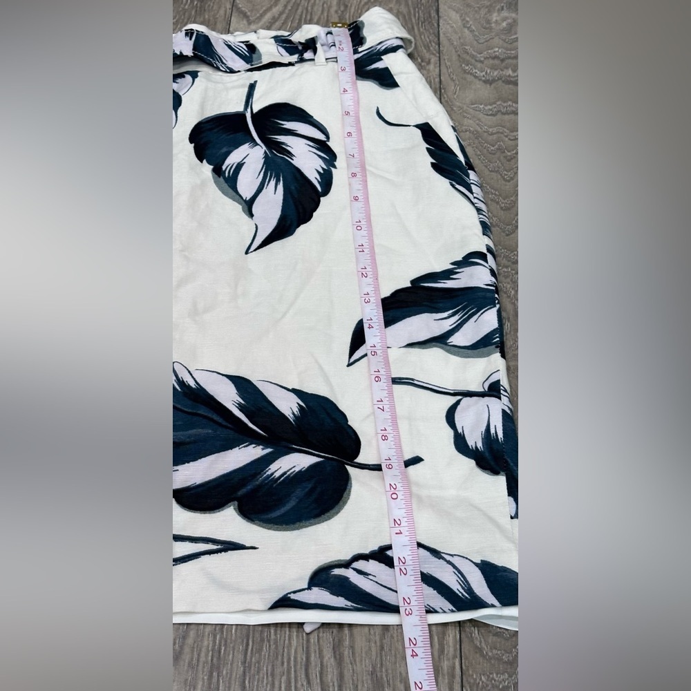 🍃 Ann Taylor Leaves Tie Waist Linen Pencil Skirt - Size 6🍃 - Picture 4 of 15